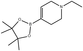 1-乙基-4-(4,4,5,5-四甲基-1,3,2-二氧硼杂环戊烷-2-基)-1,2,3,6-四氢吡啶 结构式