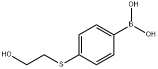 4-羟乙硫基苯硼酸 结构式