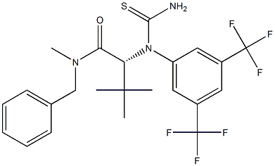 R-2-[[3,5-双(三氟甲基)苯基]硫脲基]-N-苄基-N,3,3-三甲基丁酰胺 结构式