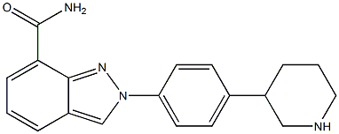 2-(4-(piperidin-3-yl)phenyl)-2H-indazole-7-carboxaMide 结构式