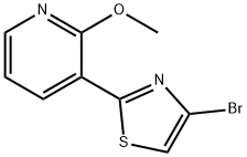 4-溴-2-(2-甲氧基吡啶-3-基)噻唑 结构式