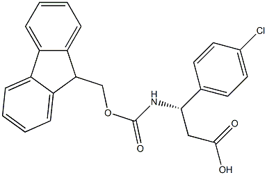 FMOC-4-氯-L-B-苯丙氨酸 结构式