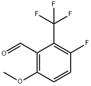 3-氟-6-甲氧基-2-(三氟甲基)苯甲醛 结构式