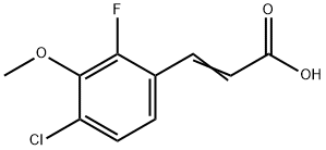 4-氯-2-氟-3-甲氧基肉桂酸 结构式