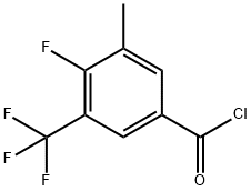 4-氟-3-甲基-5-(三氟甲基)苯甲酰氯 结构式