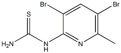 N-(3,5-二溴-6-甲基-2-吡啶基)硫代尿,97% 结构式