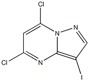 5,7-二氯-3-碘吡唑并[1,5-A]嘧啶 结构式