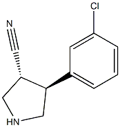 (3R,4S)-4 - (3 - 氯苯基)吡咯烷-3 - 腈 结构式