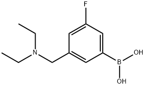 3-((二乙氨基)甲基)-5-氟苯基硼酸 结构式