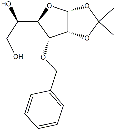 3-O-苄基-1,2-O-异亚丙基-Α-D-呋喃阿洛糖 结构式