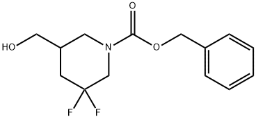 3,3-二氟-5-(羟甲基)哌啶-1-羧酸苄酯 结构式