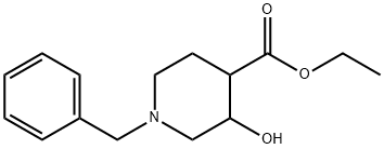 ethyl 1-benzyl-3-hydroxypiperidine-4-carboxylate 结构式