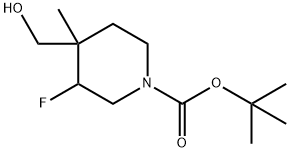 tert-butyl 3-fluoro-4-(hydroxyMethyl)-4-Methylpiperidine-1-carboxylate 结构式