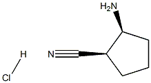Cis-2-AMINOCYCLOPENTANECARBONITRILE hydrochloride 结构式