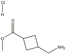 3-(氨甲基)环丁烷甲酸甲酯盐酸盐 结构式