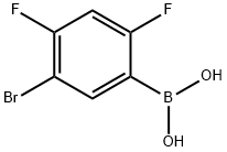 5-溴-2,4-二氟苯基硼酸 结构式