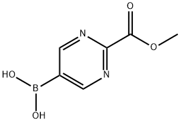 (2-(甲氧基羰基)嘧啶-5-基)硼酸 结构式