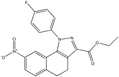 1-(4-氟苯基) -8-硝基 -4,5-二氢 -1H- 苯并[ G ]吲唑 -3-羧酸乙酯 结构式