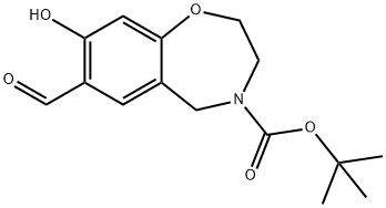 N-BOC-8-羟基-2,3,4,5-四氢苯并[F][1,4]氧氮杂卓-7-甲醛 结构式
