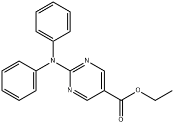 乙基2 -(二苯基氨基)嘧啶-5 -羧酸乙酯 结构式