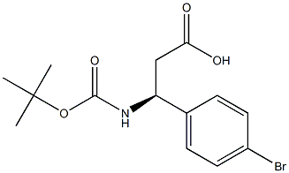 (S)-3-(4-broMophenyl)-3-((tert-butoxycarbonyl)aMino)propanoic acid 结构式