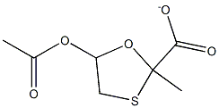D-Methyl-5-acetoxy-1,3-oxathiolane-2-carboxylate 结构式