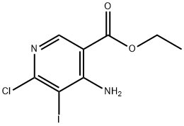 4-氨基-6-氯-5-碘烟酸乙酯 结构式