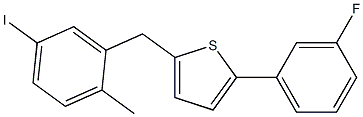 2-(3-氟苯基)-5-(5-碘-2-甲基苄基)噻吩 结构式