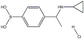 (4-(1-(环丙基氨基)乙基)苯基)硼酸盐酸 结构式