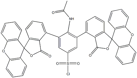 4-acetaMido-3,5-bis(fluoranyl)benzenesulfonyl chloride 结构式