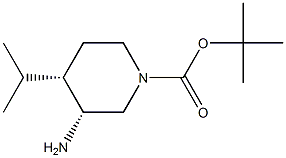 Cis-tert-butyl 3-aMino-4-isopropylpiperidine-1-carboxylate 结构式