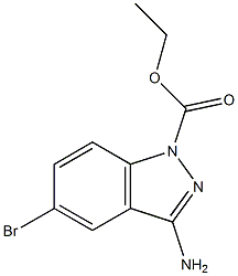 ethyl 3-aMino-5-broMo-1H-indazole-1-carboxylate 结构式