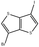 3-溴-6-碘噻吩并[3,2-B]噻吩 结构式