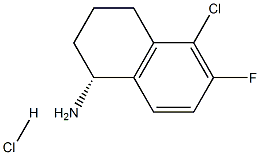 (R)-5-CHLORO-6-FLUORO-1,2,3,4-TETRAHYDRONAPHTHALEN-1-AMINE HYDROCHLORIDE 结构式