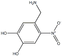 4-胺甲基-5-硝基-1,2-苯二酚 结构式