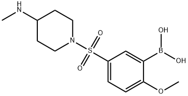 (5-((4-乙基哌嗪-1-基)磺酰)-2-甲氧苯基)硼酸 结构式