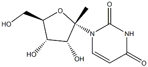 1-((2S,3R,4S,5R)-3,4-dihydroxy-5-(hydroxyMethyl)-2-Methyltetrahydrofuran-2-yl)pyriMidine-2,4(1H,3H)-dione 结构式