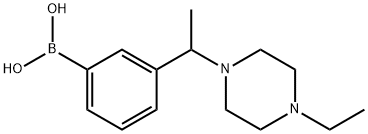 (3-(1-(4-乙基哌嗪-1-基)乙基)苯基)硼酸 结构式
