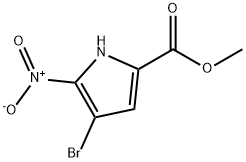4-溴-5-硝基-1H-吡咯-2-羧酸乙酯 结构式