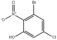 3-溴-5-氯-2-硝基苯酚 结构式
