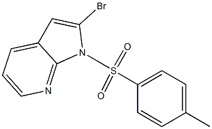 2-溴-1-甲苯磺酰基-1H-吡咯[2,3-B]并吡啶 结构式