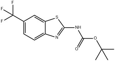 (6-TrifluoroMethyl-benzothiazol-2-yl)-carbaMic acid tert-butyl ester 结构式