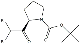 (R)-tert-butyl 2-(2,2-dibroMoacetyl)pyrrolidine-1-carboxylate 结构式