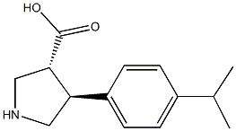 (+/-)-trans-4-(4-isopropyl-phenyl)-pyrrolidine-3-carboxylic acid 结构式