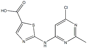 2-(6-chloro-2-MethylpyriMidin-4-ylaMino)thiazole-5-carboxylic acid 结构式