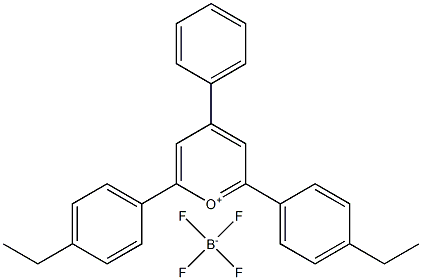 2,6-双(4-乙基苯基)-4-苯基吡喃鎓四氟硼酸盐 结构式