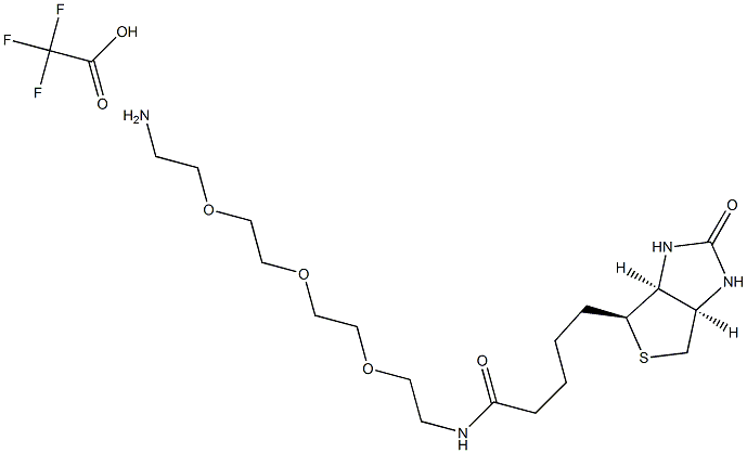 N-生物素基-3,6,9-三氧代十一烷-1,11-二胺三氟乙酸盐 结构式