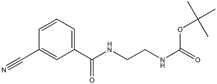 [2-(3-Cyano-benzoylaMino)-ethyl]-carbaMic acid tert-butyl ester 结构式