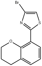4-溴-2-(苯并二氢吡喃-8-基)噻唑 结构式