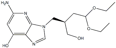 (R)-5-氨基-3-(4,4-二乙氧基-2-(羟甲基)丁基)-3H-咪唑并[4,5-B]吡啶-7-醇 结构式